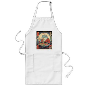 Vintage Japanese Ramen Frog for Noodle lovers Long Apron