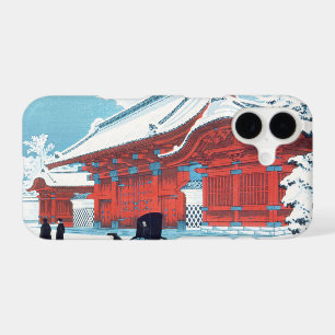 Vintage Japanese Red Gate in Winter Snow Art