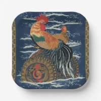 Vintage Japanese Rooster Hen Dragon Art