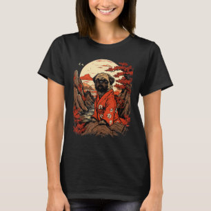 Vintage Japanese Samurai Brussels Griffon Dog T-Shirt