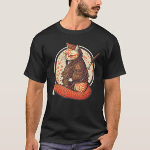 Vintage Japanese Samurai Kitten Kitty Cat  Outfit T-Shirt