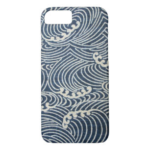 Vintage Japanese Textile, Wave Pattern iPhone 8/7 Case
