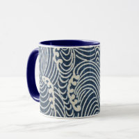 Vintage Japanese Textile, Wave Pattern