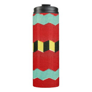 Vintage Japanese Textile Woodblock Print Thermal Tumbler