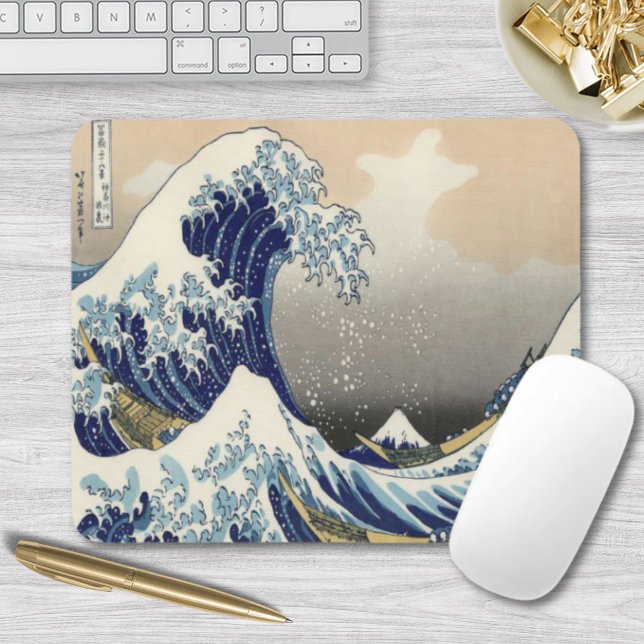 vintage japanese ukiyo e art the great wave mouse pad (vintage japanese ukiyo e art the great wave mouse pad)