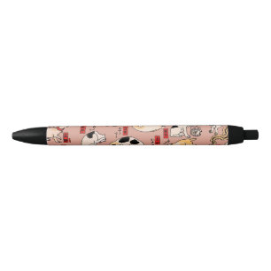 Vintage Japanese Ukiyo-e Cat Pattern: Kuniyoshi Black Ink Pen