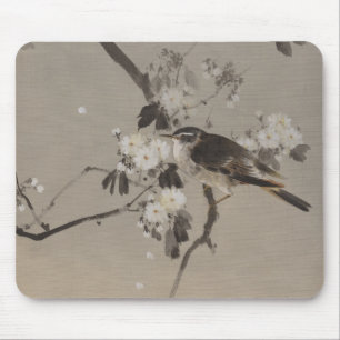 Vintage Japanese Ukiyo-e  Painting of A Bird Mouse Pad