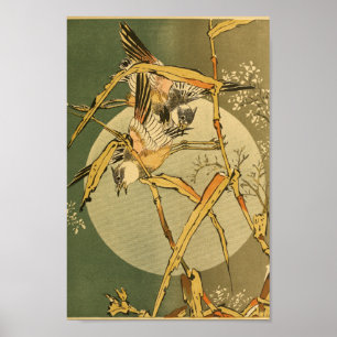 Vintage Japanese Wall Art Birds