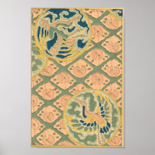 Vintage Japanese Wall Art Cranes