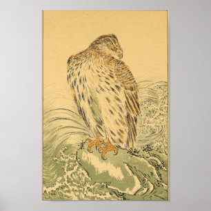 Vintage Japanese Wall Art Hawk