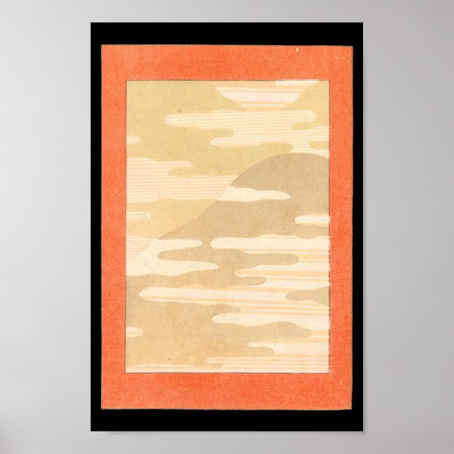 Vintage Japanese Wall Art Mountains (Front)