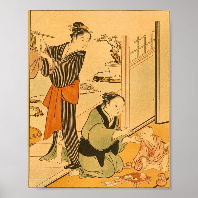 Vintage Japanese Wall Art Woman (Front)