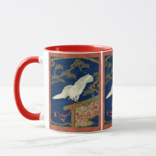Vintage Japanese White Hawk Art G.A. Audsley Mug