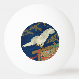 Vintage Japanese White Hawk Art G.A. Audsley Ping Pong Ball