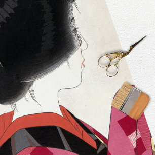 Vintage Japanese Woman  Decoupage Tissue Paper