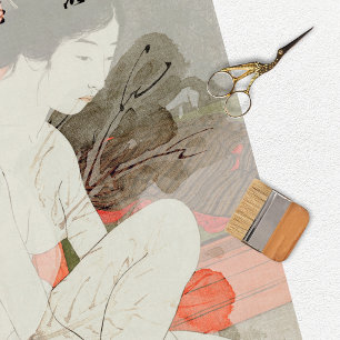 Vintage Japanese Woman Decoupage Tissue Paper
