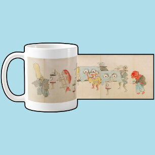 Vintage Japanese Yokai Night Parade Coffee Mug