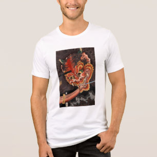 Vintage Japanese Yokai Oni King Fine Art Tri-Blend Shirt