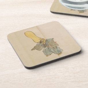 Vintage Japanese Yokai Swordsman (Wedding Scroll) Coaster