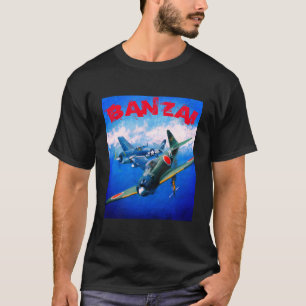 Vintage Japanese Zero Dogfight BANZAI T-shirt
