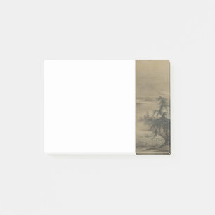 Vintage Japanese Zhou Maoshu Appreciating Lotuses Post-it Notes