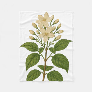 Vintage jasmine fleece blanket