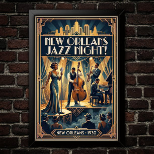 Vintage Jazz 1930s Art Poster
