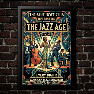 Vintage Jazz 1930s Art Poster