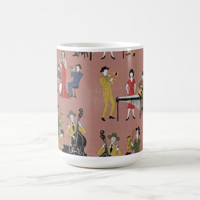 Vintage Jazz Band Coffee Mug (Center)