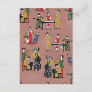 Vintage Jazz Band Enclosure Card