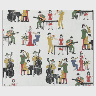 Vintage Jazz Band Wrapping Paper