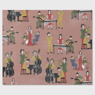 Vintage Jazz Band Wrapping Paper