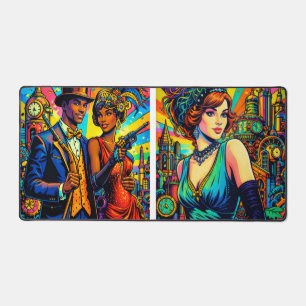 Vintage Jazz Nights Desk Mat