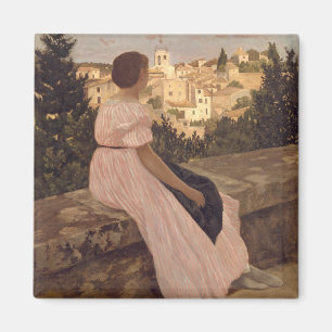 Vintage Jean Frederic Bazille The Pink Dress Magnet