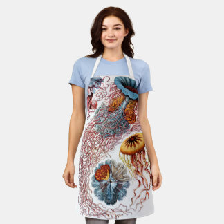 Vintage Jellyfish by Ernst Haeckel, Discomedusae Apron