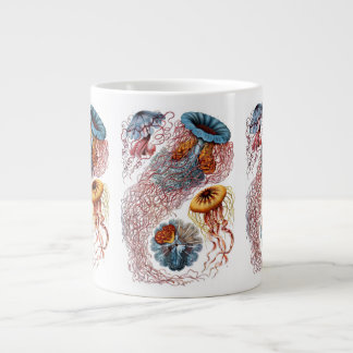 Vintage Jellyfish by Ernst Haeckel, Discomedusae Large Coffee Mug