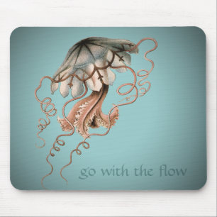 Vintage Jellyfish Mouse Pad