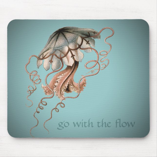 Vintage Jellyfish Mouse Pad (Front)