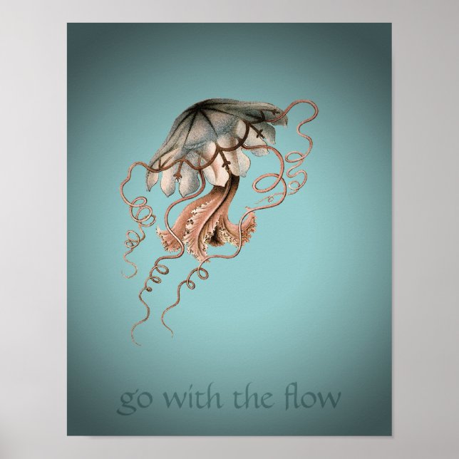 Vintage Jellyfish Poster (Front)