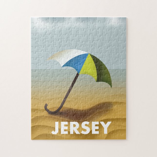 Vintage Jersey travel poster. Jigsaw Puzzle (Vertical)