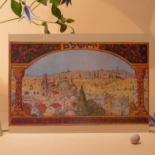 Vintage Jerusalem Card