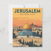 Vintage Jerusalem Dome of the Rock Israel Travel
