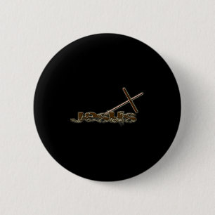Vintage Jesus Christ Carrying The Cross Design 6 Cm Round Badge