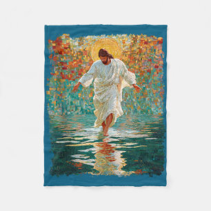 Vintage jesus christ church design tank toppng fleece blanket