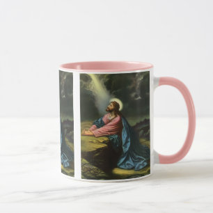 Vintage Jesus Christ Praying in Gethsemane Mug