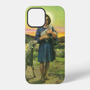 Vintage Jesus Christ the Shepherd with Baby Lamb iPhone Case