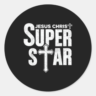 Vintage Jesus Christian Design Jesus Christ Super Classic Round Sticker