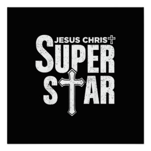 Vintage Jesus Christian Design Jesus Christ Super Poster