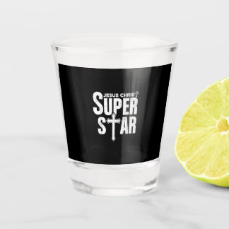 Vintage Jesus Christian Design Jesus Christ Super  Shot Glass