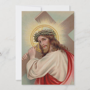 Vintage Jesus Easter Greetings Holiday Card